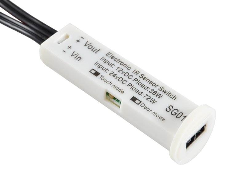 Włącznik meblowy do LED drzwi machnięcie ręką biał
