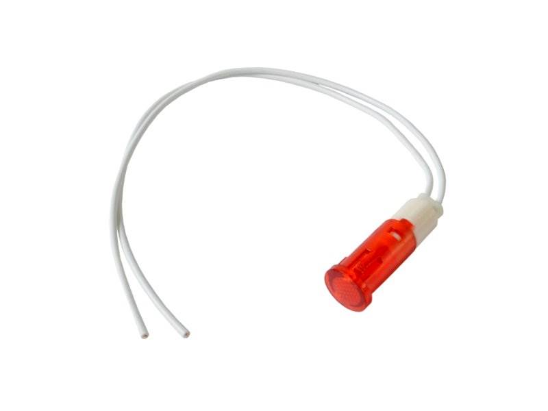 DIODA LED kontrolka 12mm 12V zatrzask czerwona