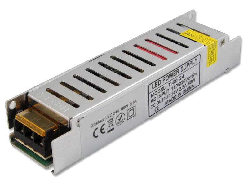 Zasilacz montażowy modułowy 24V 60W 2,5A