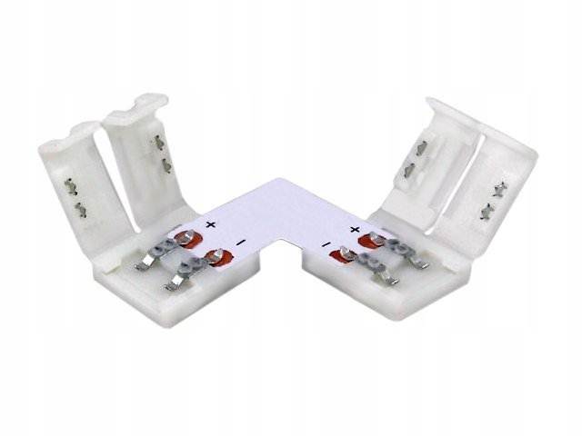 Złączka do taśmy LED kątowa 10mm typ L + zatrzask