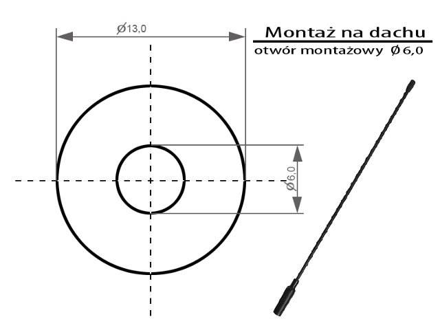 Maszt anteny samochodowej BLOW FMM401 40cm