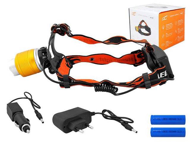 Latarka czołowa LTC LED T6 z zoom 8W / 600lm LL48