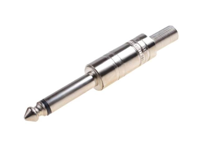 WTYK Jack 6,3mm MONO montażowy na kabel - Silver
