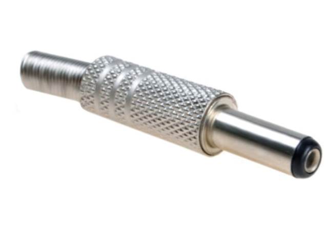 Wtyk zasilający na kabel DC 2.1/5.5 - metal