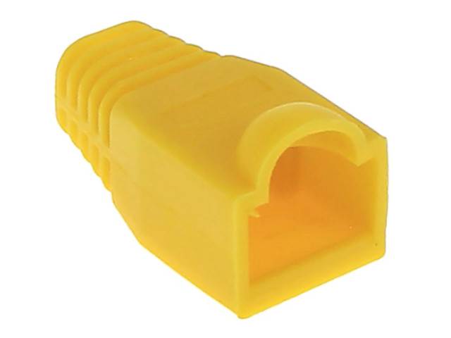Osłona wtyków RJ45 - żółta op. 10szt