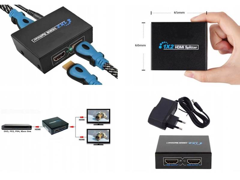 AKTYWNY SPLITTER rozdzielacz HDMI 1x2 4K