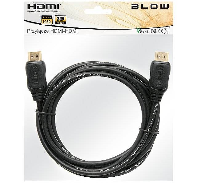 Kabel HDMI - HDMI ver. 1,4 GOLD BLOW - 5m