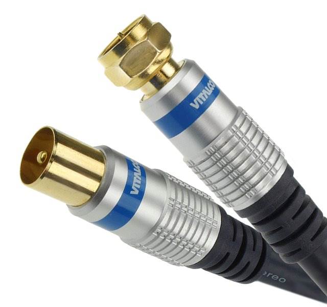 Kabel wtyk TV - wtyk F VITALCO 1,5m