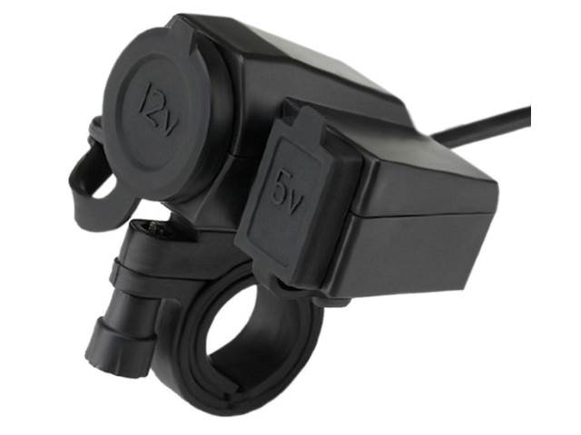 Gniazdo zapalniczki samochodowej MOTOR 12V +USB 5V