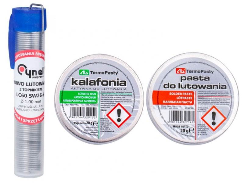 ZESTAW - cyna 10g / kalafonia i pasta 20g