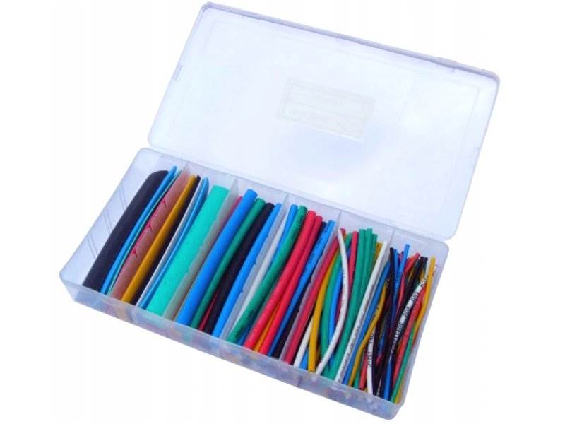 Rurki termokurczliwe zestaw 100 sztuk 10cm mixbox