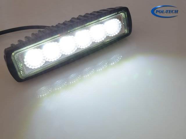 LAMPA ROBOCZA HALOGEN 6 LED 18W 10-30V skupione