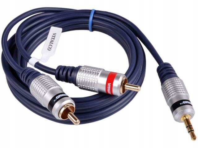 Kabel JACK wtyk - 2xRCA VITALCO HQ - 7,5m