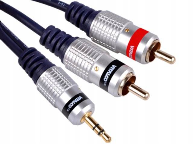 Kabel JACK wtyk - 2xRCA VITALCO HQ - 1,5m