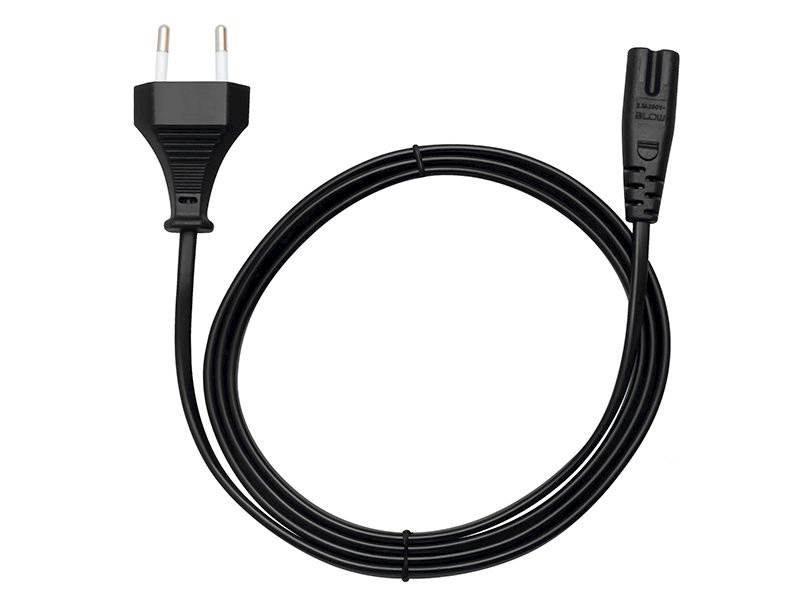 Kabel przewód sieciowy 230V ósemka - 3m CZARNA