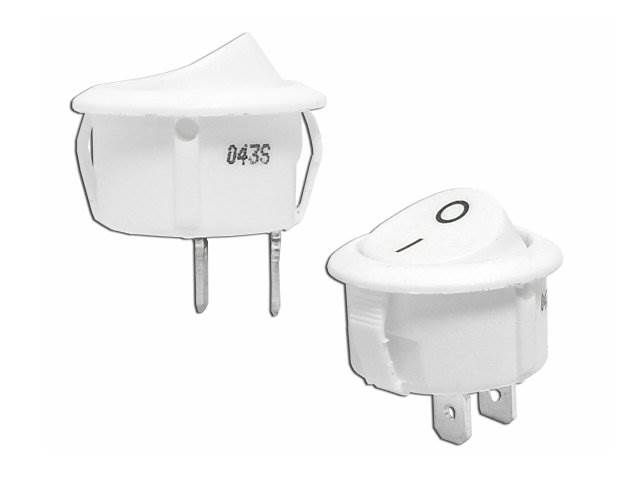 Przełącznik okrągły ON/OFF R5 0-1 - biały