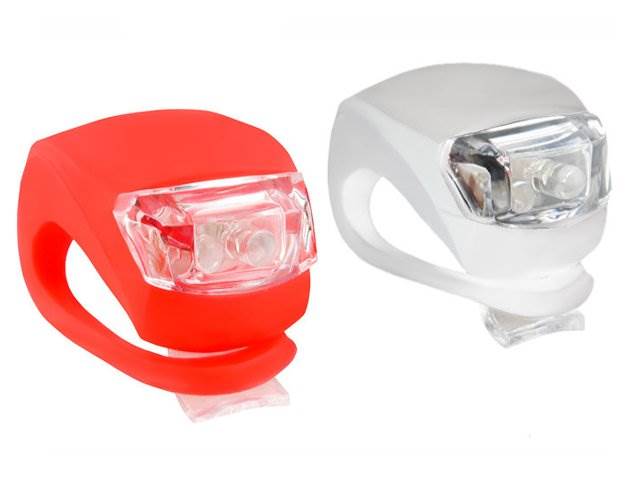 Lamki rowerowe diodowe 2szt. komplet silikonowe