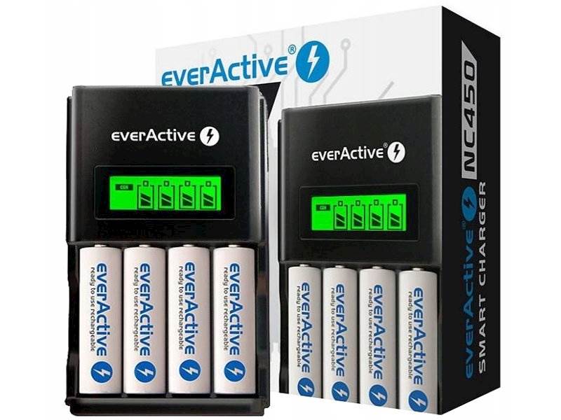 Ładowarka akumulatorków everActive NC-450 