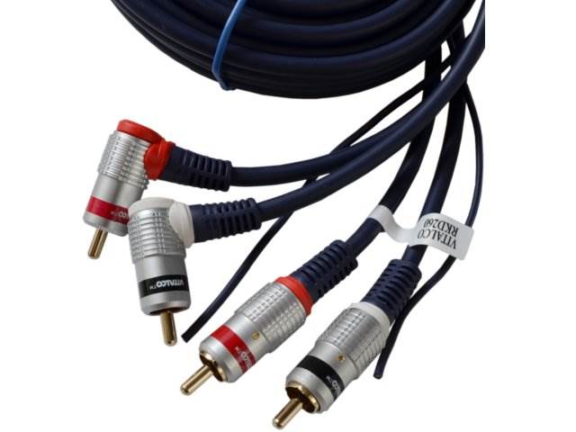 Kabel przewód 2x RCA - 2xRCA 5m + sterow. do wzma.