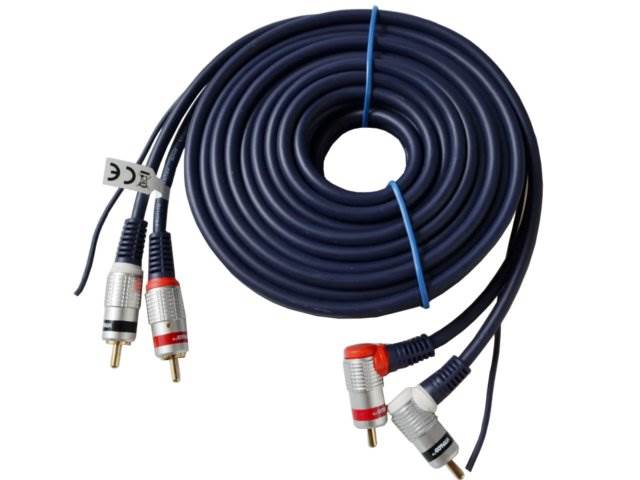 Kabel przewód 2x RCA - 2xRCA 5m + sterow. do wzma.