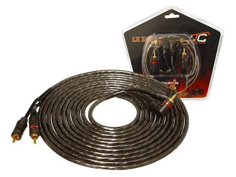 Kabel przewód 2x RCA - 2xRCA 5m + sterow. do wzma.