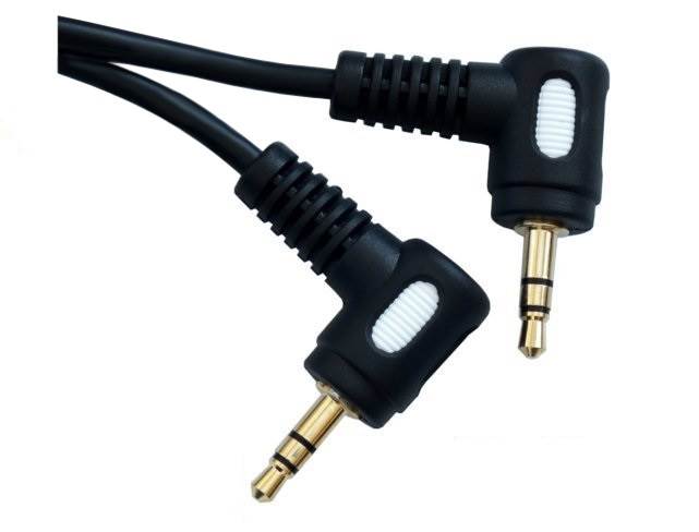 Kabel JACK 3,5mm - JACK 3,5mm VITALCO kątowe - 1m