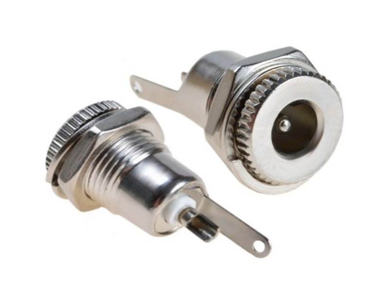 Gniazdo DC montażowe 2.5/5.5 - metal