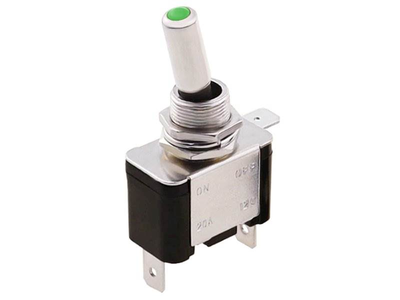 Przełącznik ASW-07D ON/OFF 12V/20A dioda ZIELONA
