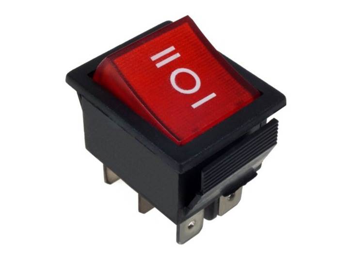 Przełącznik klawiszowy IRS-203 AC czerwony