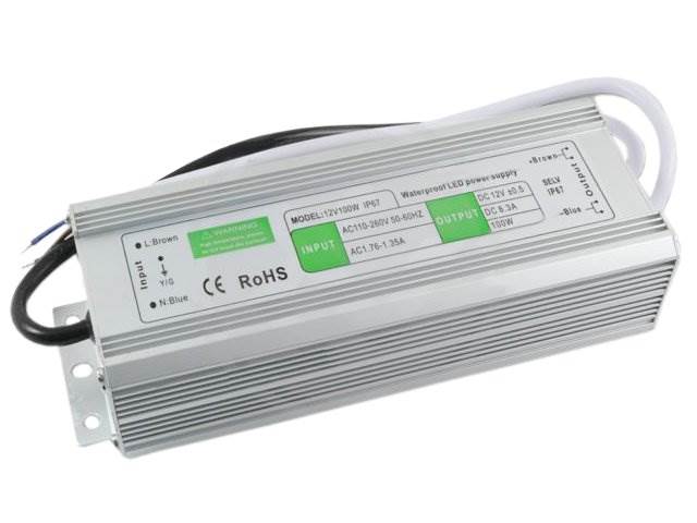 Zasilacz do taśm LED 12V / 100W IP67