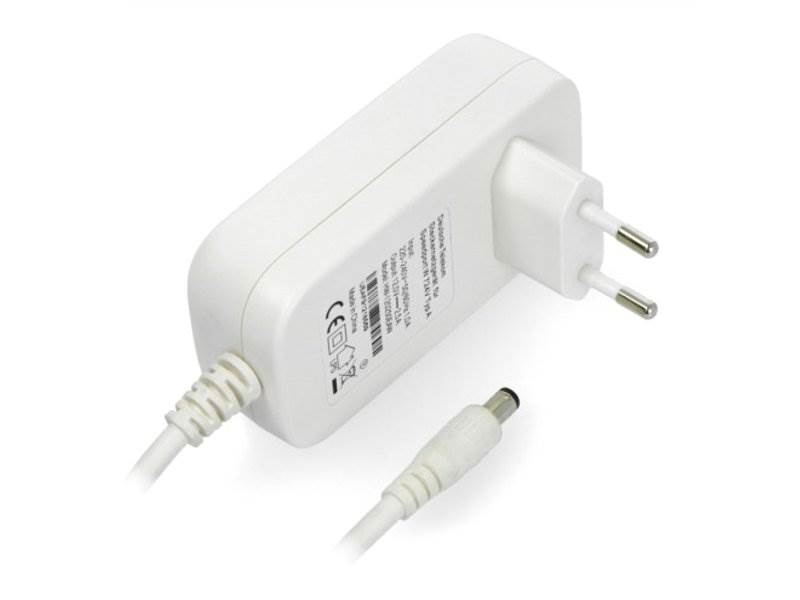 Zasilacz do taśm LED 12V / 2,5A wtyk 2.1/5.5 Biały