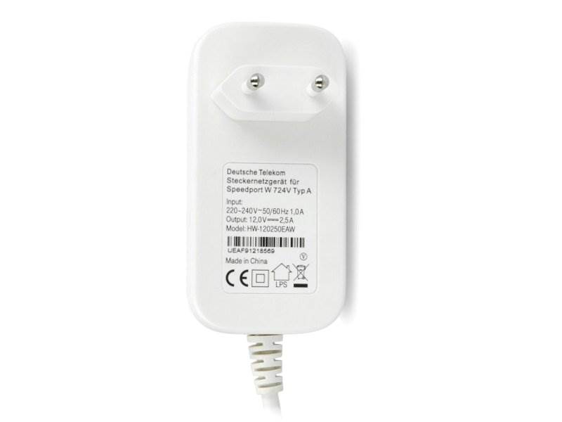 Zasilacz do taśm LED 12V / 2,5A wtyk 2.1/5.5 Biały