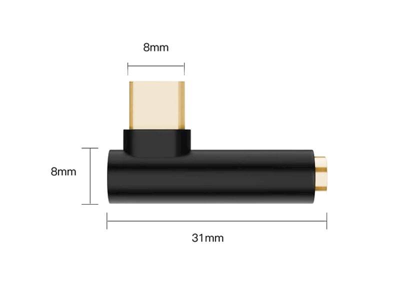 Adapter USB typ C wtyk - gniazdo słuchawkowe Jack 