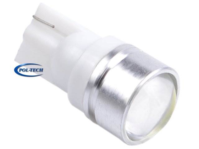 Żarówka samochodowa LED T10 W5W 12V / 1W +soczewka