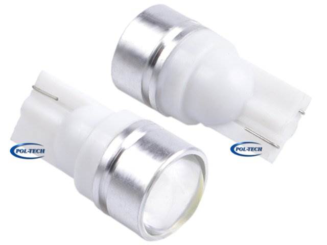 Żarówka samochodowa LED T10 W5W 12V / 1W +soczewka