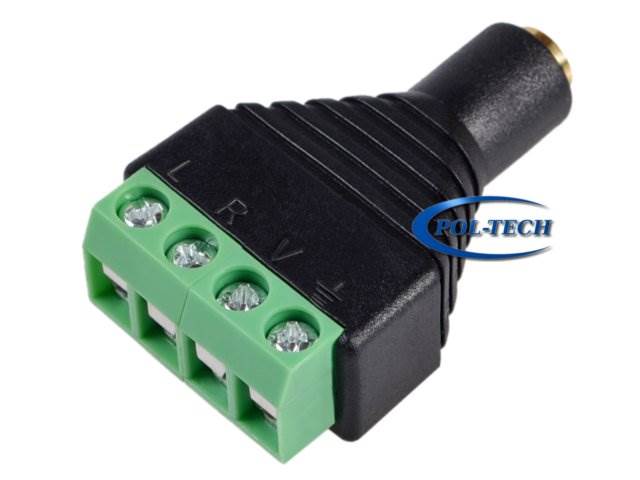 Gniazdo Jack 3,5mm z szybkozłączem 4-pin