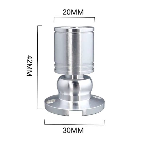 Lampka LED aluminiowa 12V 1W regulowana z soczewką