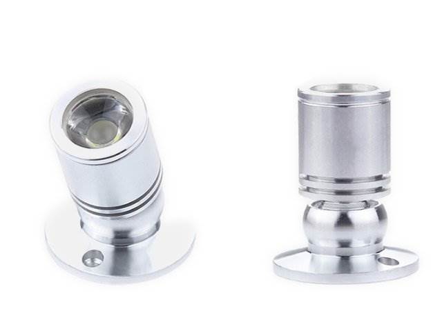 Lampka LED aluminiowa 12V 1W regulowana z soczewką