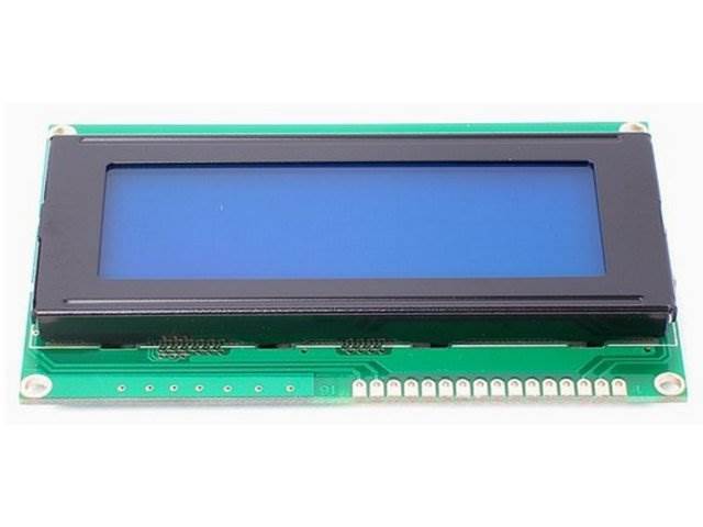 Wyświetlacz LCD 4x20 98x60mm niebieskie podświetl