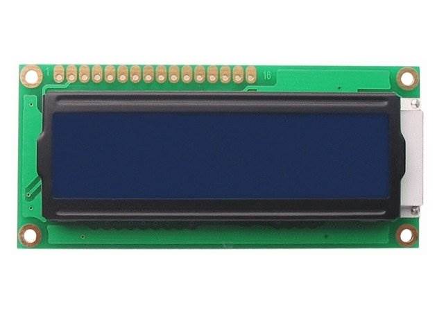 Wyświetlacz LCD 2x16 80x36mm niebieskie podświetle