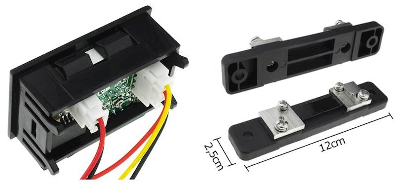 Woltomierz Amperomierz LED 0-99.9V / 50A + bocznik