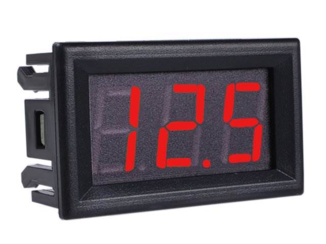 Miernik voltomierz panelowy DC 3-30V czerwony LED