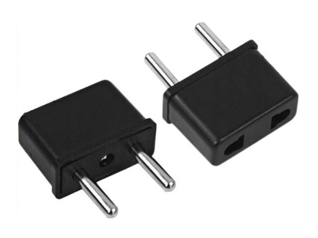 Adapter POLSKA wtyk - USA gniazdo czarny