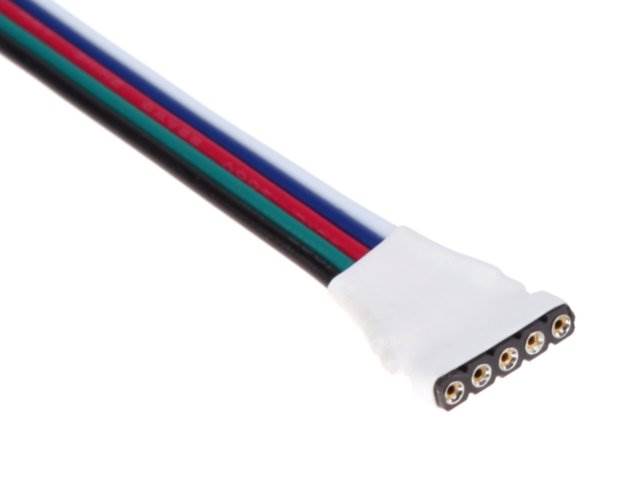 Złącze gniazdo 5pin z przewodem do taśmy LED RGBW