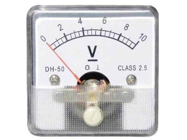 Miernik analog.voltomierz kwadratowy 10V 