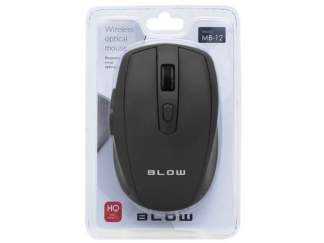 Mysz optyczna bezprzewodowa BLOW MB-12 czarna