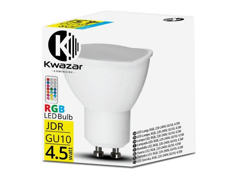 Żarówka RGB LED / GU10 - 16 kolorów + pilot ZD7A