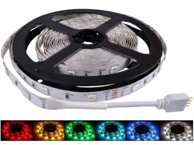 Taśma RGB 150 LED dioda 5050 - 5m + złącze IP20