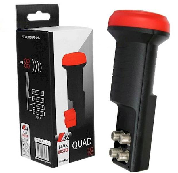 Konwerter satelitarny Black Buster QUAD 0,1dB