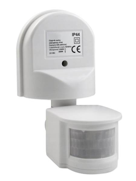 Czujnik ruchu PIR 1200W 180 st. 12m BIAŁY 